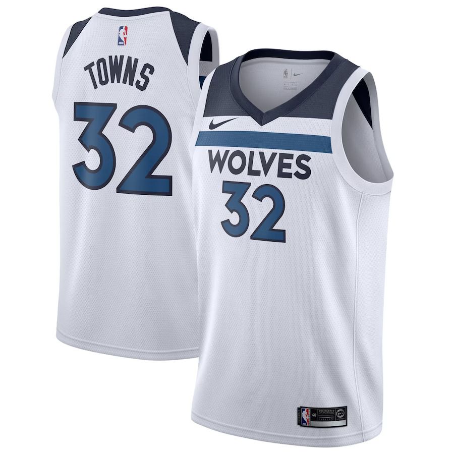 Men Minnesota Timberwolves 32 Karl-Anthony Towns Nike White Swingman NBA Jersey